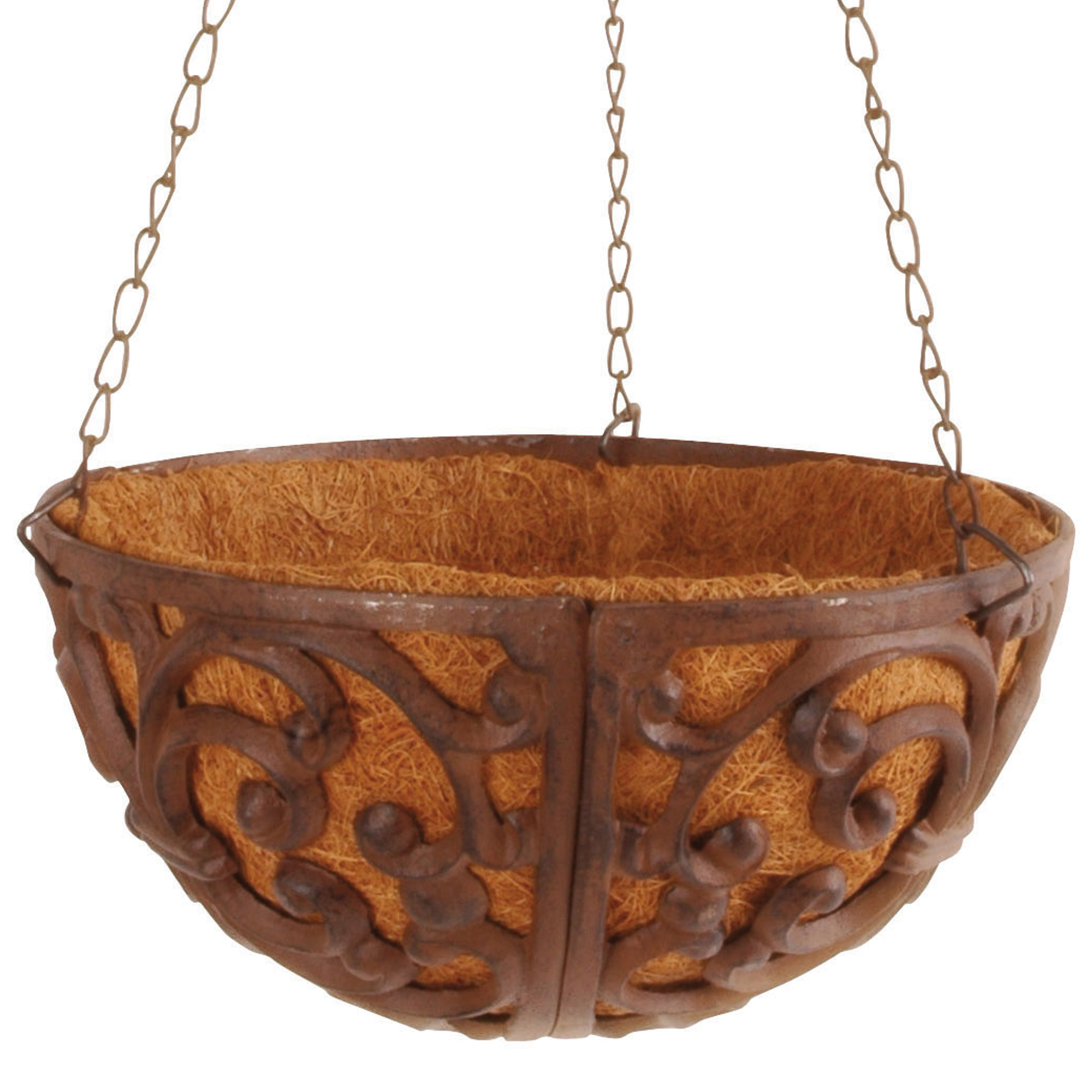 Hanging Basket Cast Iron ø 265 Cm Hanging Flower Pot Coconut Plant Basket Ebay 7721